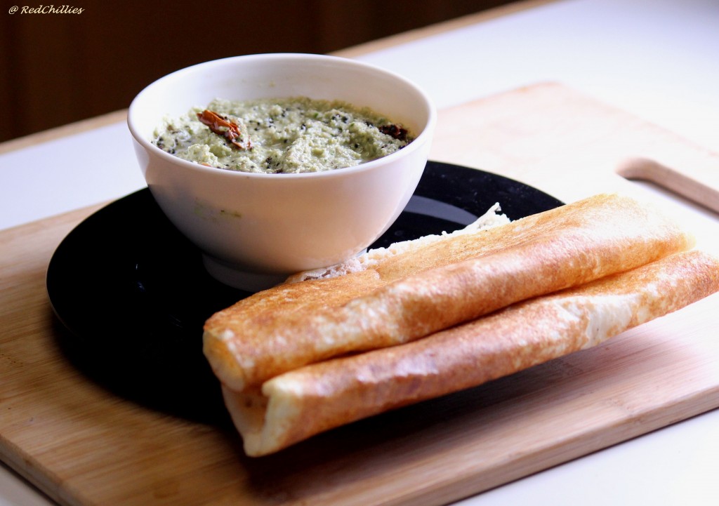 Chutney And Plain Dosa Recipe Redchillies