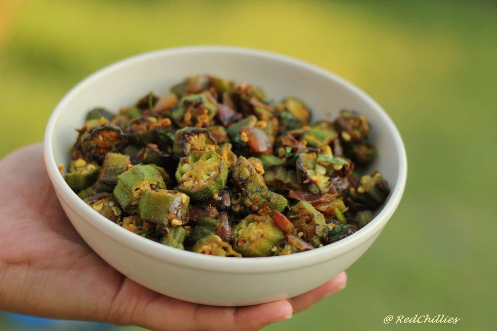 fried okra indian style