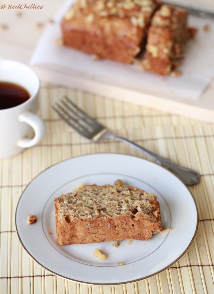 vegan banana coconut bread