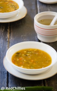 Sweet Corn Vegetable Soup | RedChillies