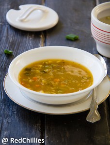 Sweet Corn Vegetable Soup | RedChillies