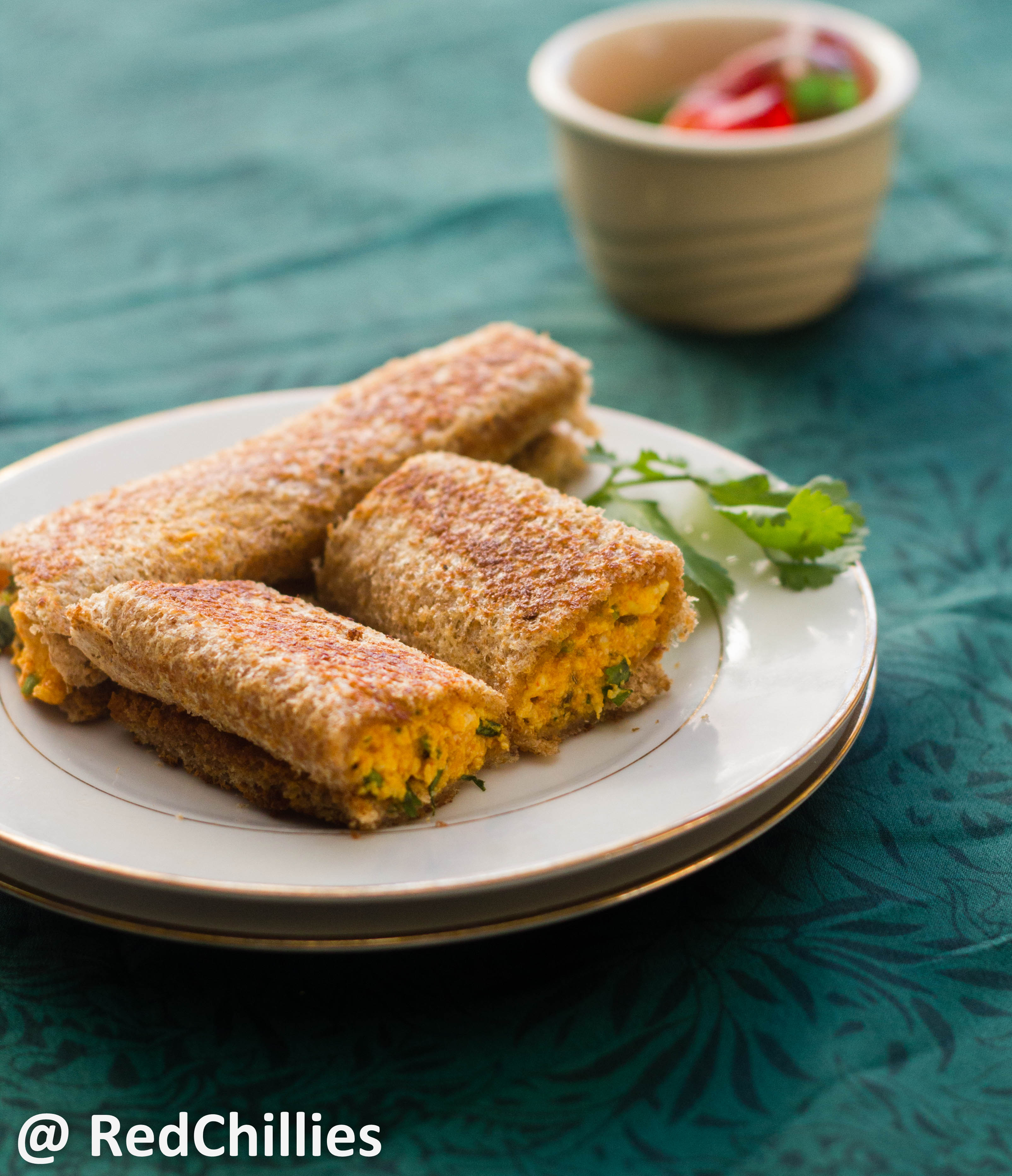 Bread Paneer Rolls